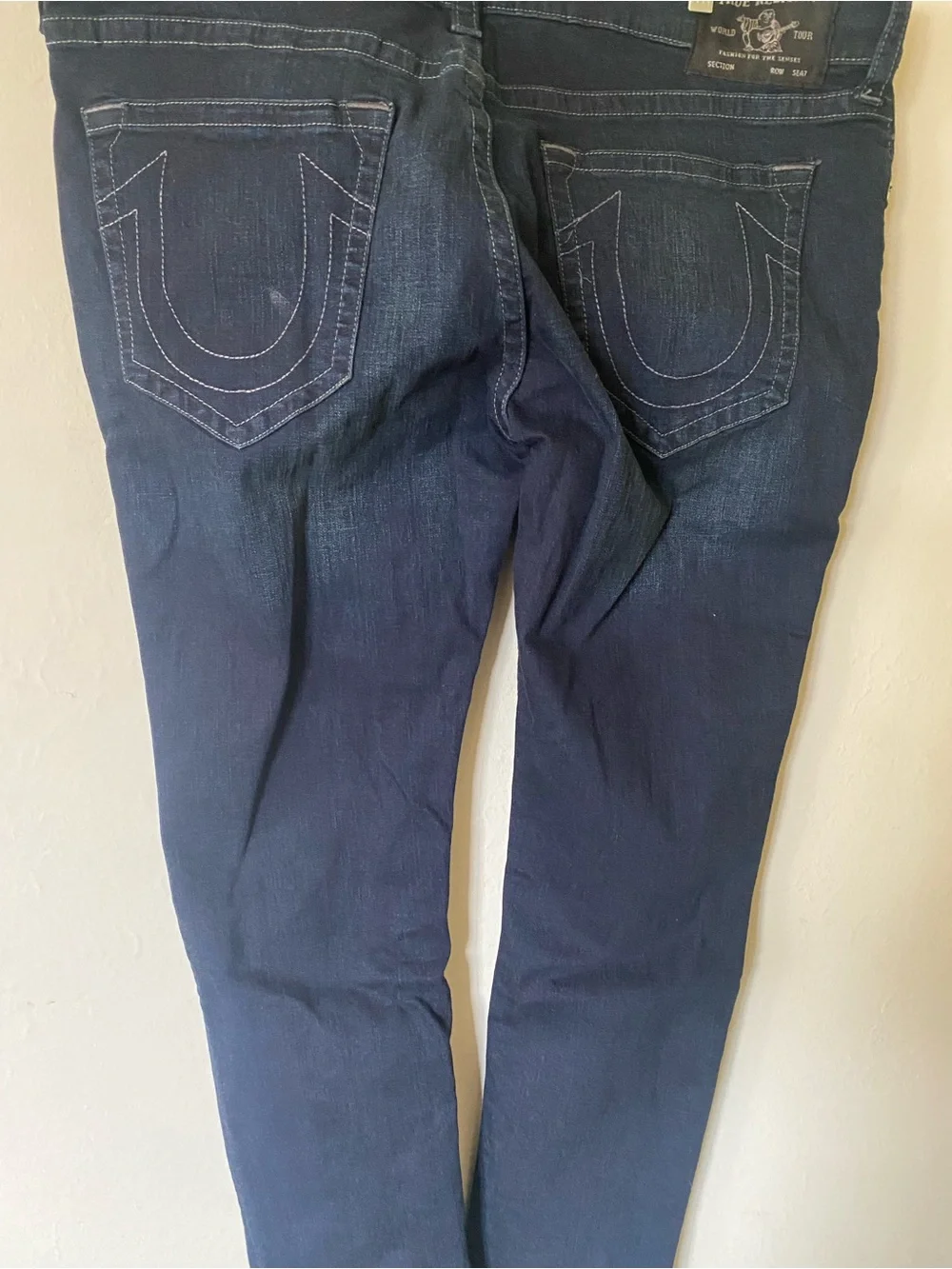 True Religion Men’s Rocco No Flap Medium Wash Jeans - Blue, Size 42